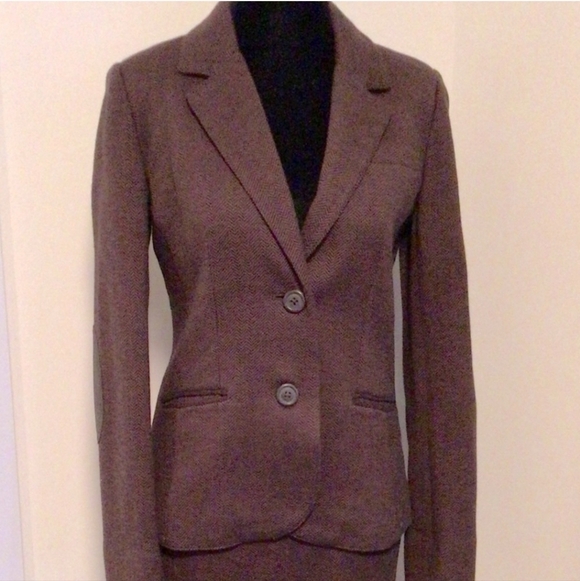 Joules Brown Herringbone Skirt Suit - size 6 - Picture 11 of 13